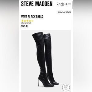 Steve Madden VAVA leather thigh high boots